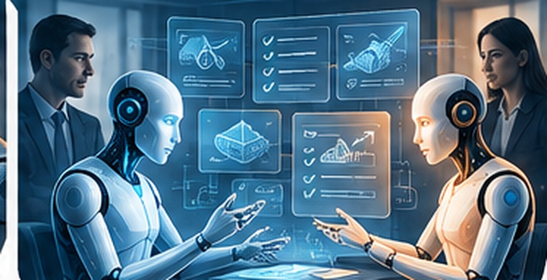 Conceptual AI-to-AI discussion between two representatives with separate interests